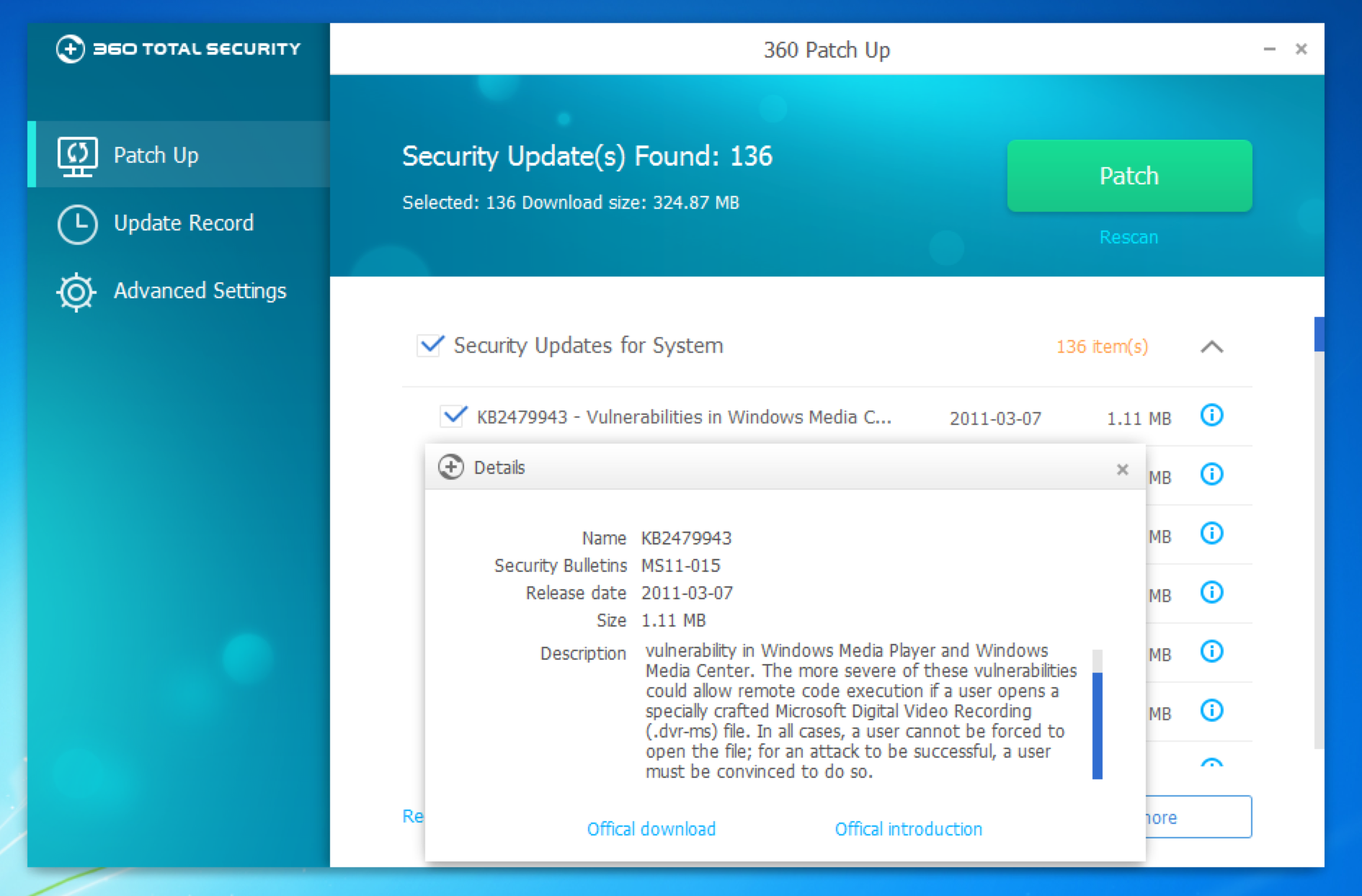 Patch Up keeps your PC always up-to-date | 360 Total Security Blog