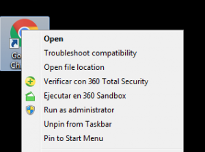 El menú contextual en Windows incluye Sandbox