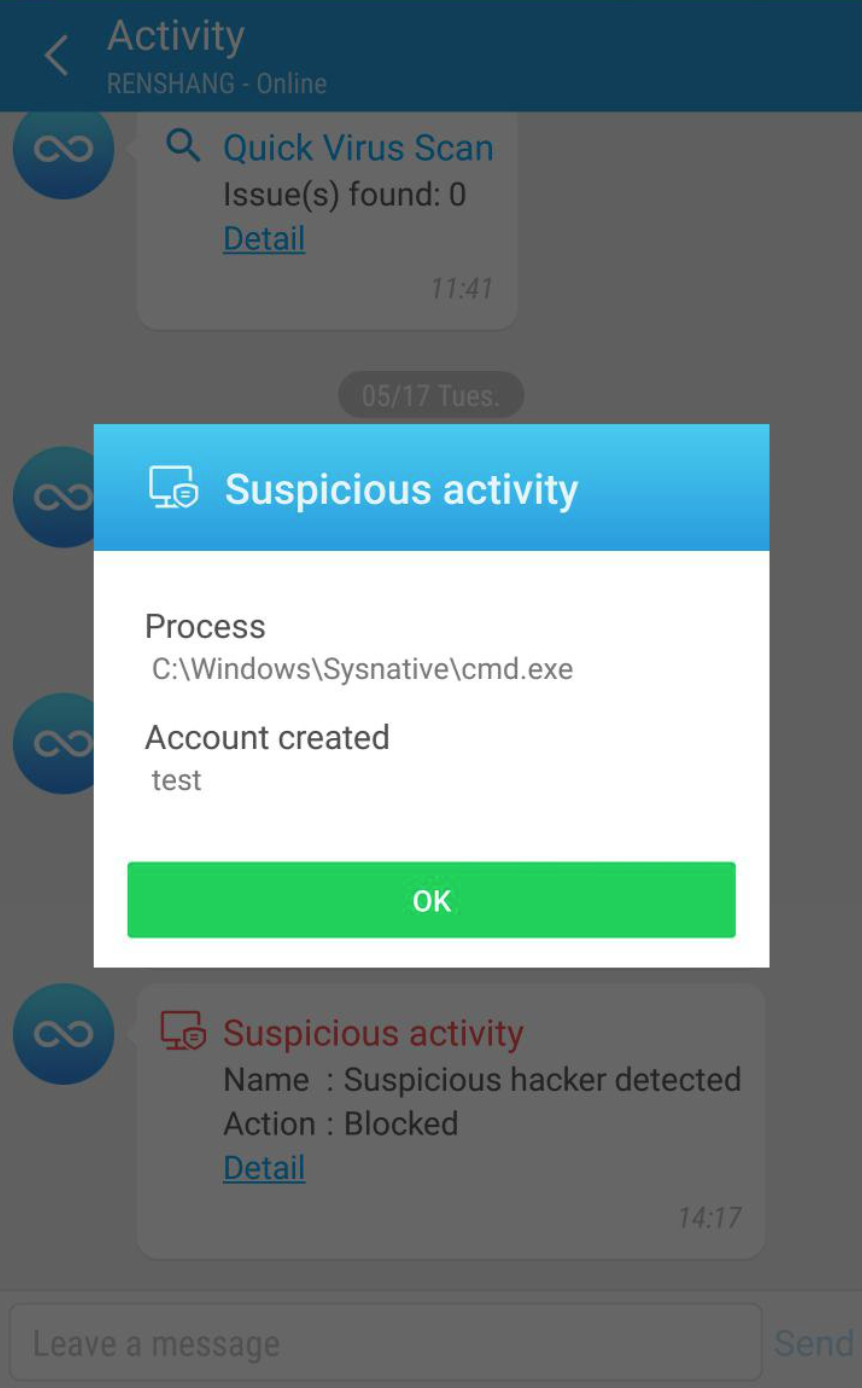 360Connect2.0 - Suspicious Activity