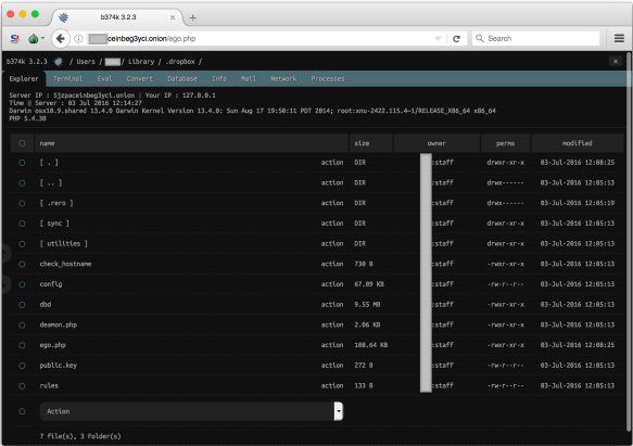 Control panel of Backdoor.MAC.Eleanor, a new malware targeting Mac