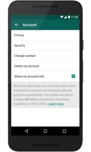 Como evitar que WhatsApp comparta tu número de teléfono con Facebook