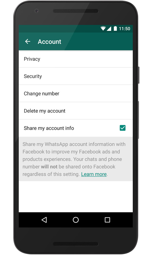 Como evitar que WhatsApp comparta tu número de teléfono con Facebook