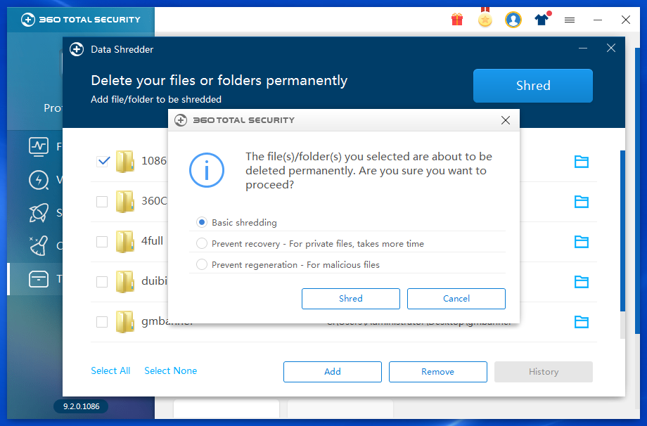 Data Shredder deletes your files, permanently.