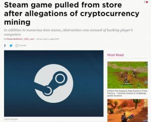 140 million gamers should be cautious that Steam game gives CryptoMining Trojan