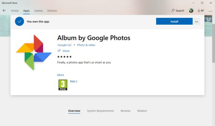 Fake application disguised itself as Google Photos in Microsoft Store 