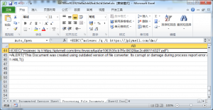 The analysis of the attack using Excel 4.0 macro to avoid antivirus software’s detection