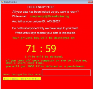 CrazyCrypt 2.1 Ransomware