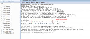 Figure 11. Files and ransomware messages encrypted by the Aurora ransomware